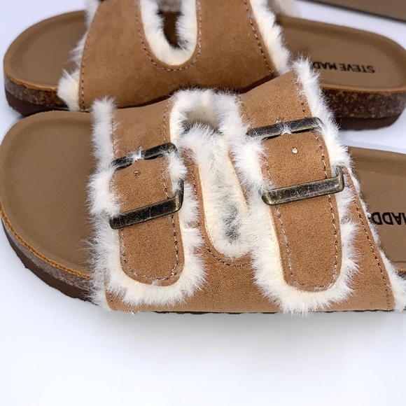 Steve Madden Faux Fur Slide Sandal Size 13 - Picture 10 of 15